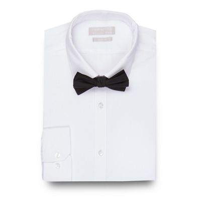 Red Herring White slim fit shirt and black bow tie set